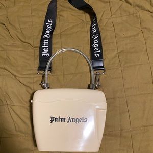 (Only Worn Once Like New) Palm Angels Cream/Black Colored Padlock Handbag